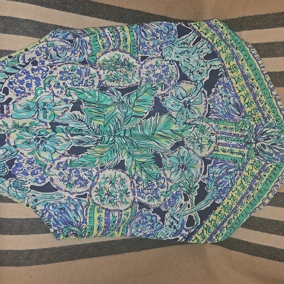 Lilly Pulitzer Silk Cabana Halter Chain- Blue and Green - Picture 3 of 3